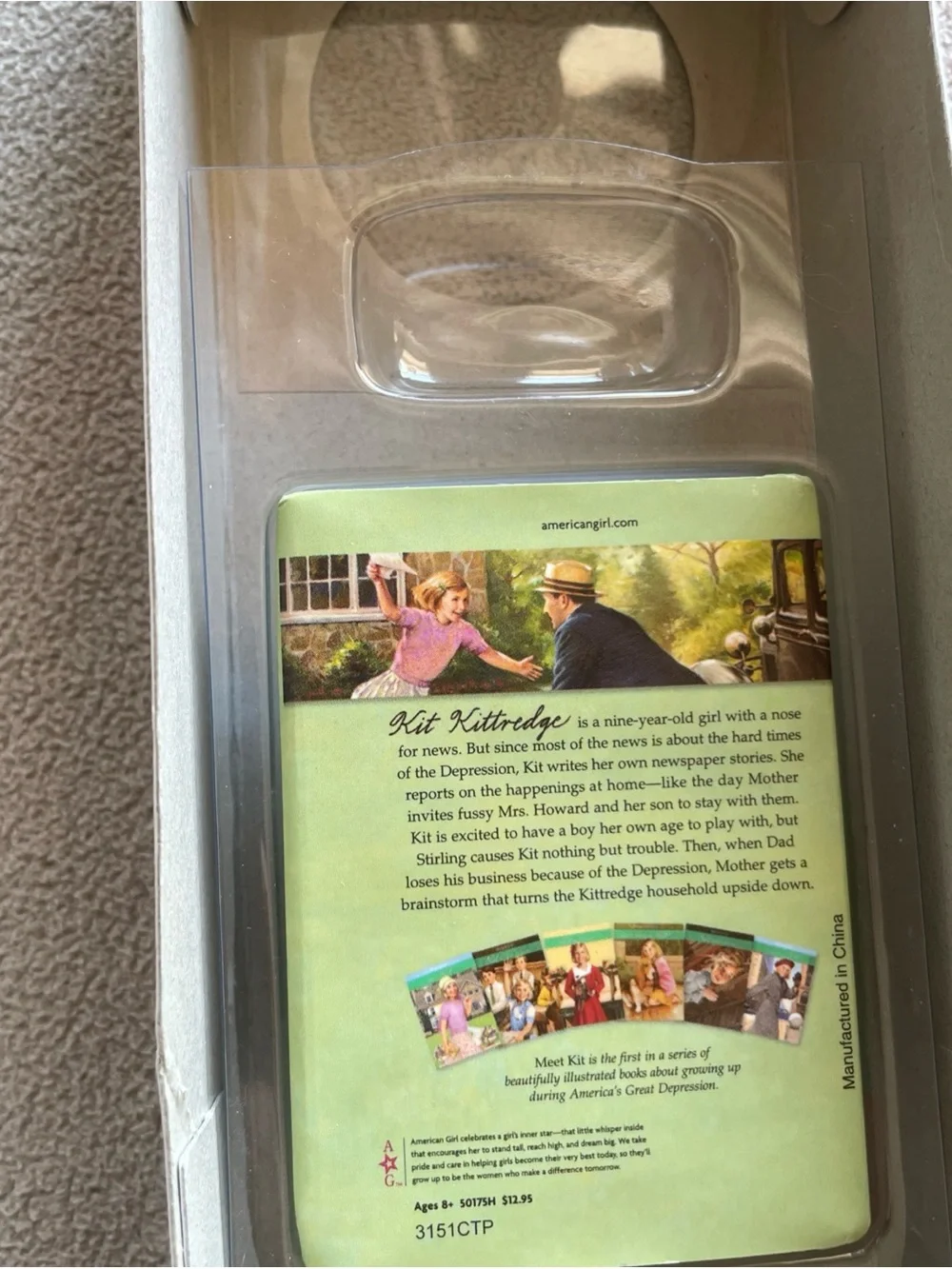 American Girl Mini Doll Collection Kit Kittredge With Box & Book 6.5